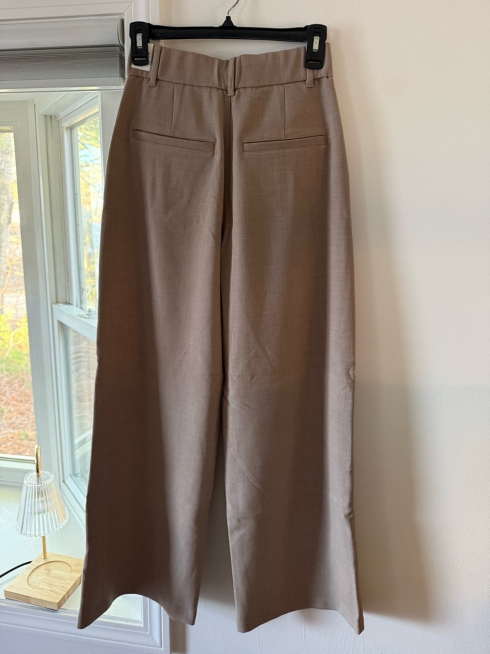 Abercrombie & Fitch Wide Leg Trousers in Taupe - Picture 4 of 6
